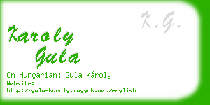 karoly gula business card